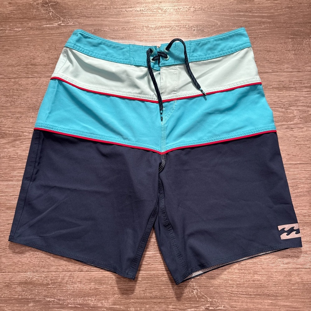 Billabong Board Shorts Mens 28 Blue Performance Recycler Tribong Pro Platinum